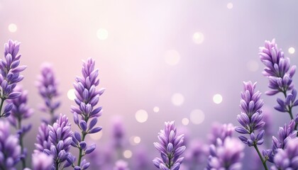 Obraz premium Lavender flower field in purple and pink