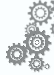 White Gear Mechanism Background – Abstract Industrial Technology Design.