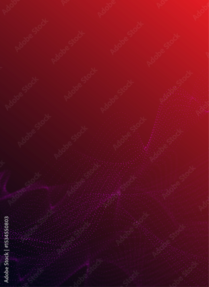Aufkleber abstract cover design in gradient background with technology waves line.