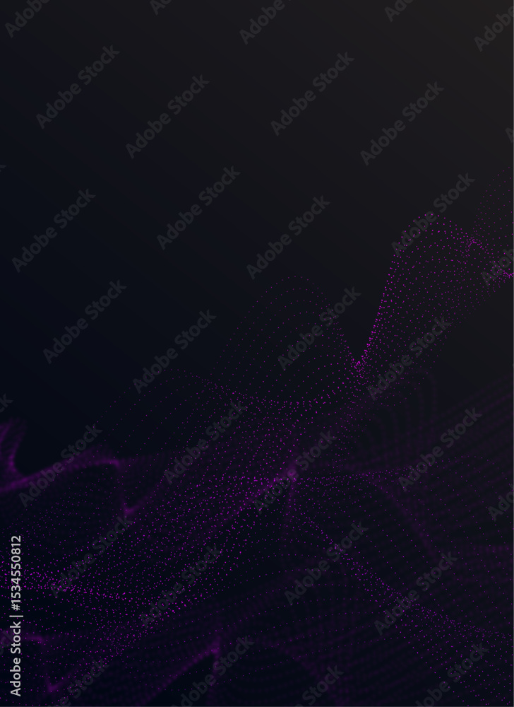 Poster abstract cover design in gradient background with technology waves line.