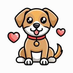 National Mutt Day Vector with Mixed-Breed Dog, Paw Prints, and Pet Icons on White Background