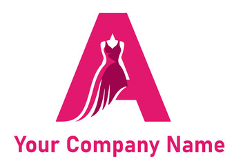 Initial a letter dress Logo Design vector Template. Abstract Letter a logo Design	