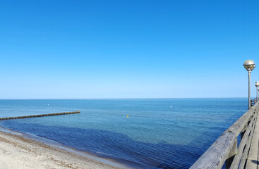 Seebrücke, Meer, Horizont, Himmel, Urlaub