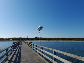 Seebrücke, Meer, Horizont, Himmel, Sommer
