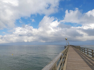 Seebrücke, Meer, Horizont, Himmel, Sommer
