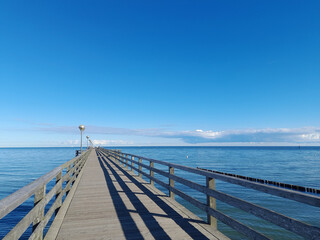 Seebrücke, Meer, Horizont, Himmel, Sommer