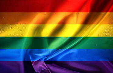 Rainbow flag, waving structure