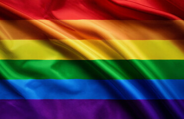 Rainbow flag, waving structure