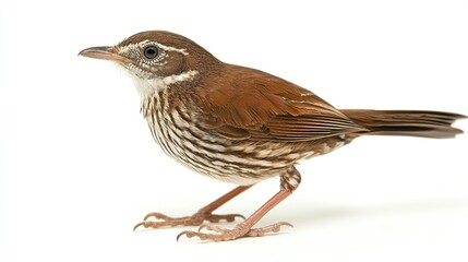 A puff-throated babbler stepping cautiously
