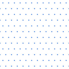 fabric seamless pattern: tiny blue paint dots against white background