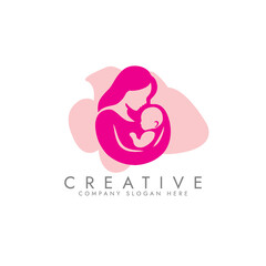 Nurturing enviroment for new mothers logo,  Parenting and Family Logo, Mother and Baby Logo vector design