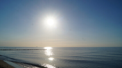 Meer, Sonne, Himmel, Horizont, Sommer