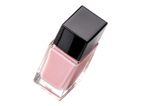 Elegant Pink Nail Polish Bottle 3D Render of Beauty Product