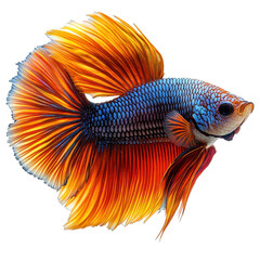 Fototapeta premium Betta isolated on transparent background.