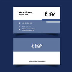 Corporate Visiting Card Layout for Business Branding. Creative Double-sided Business Card Template.
