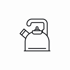 kitchen kettle icon sign vector