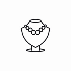 pearl necklace icon sign vector