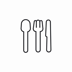 plastic tableware icon sign vector