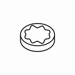 round cookie icon sign vector