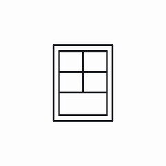square window icon sign vector