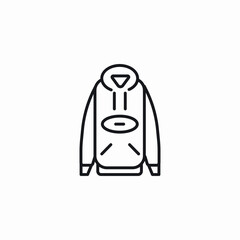stamped hoodie icon sign vector