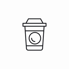 takeaway drink cup icon sign vector