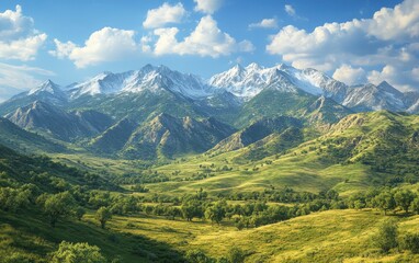 A detailed visualization of mountain landscapes untouched by development highlighting environmental importance.