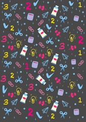 seamless pattern with a lot of icons