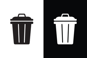 Waste icon vector on White Background ,Vector Art Illustration on white background.
