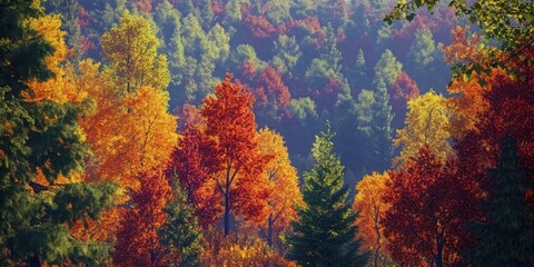 A detailed visualization of seasonal changes in forests and foliage diversity highlighting environmental importance.