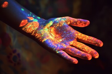 Mystical Energy in Hands: Radiating Healing Light from a Psychic Source