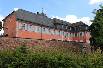 Blick in die Altstadt der Römerstadt Ladenburg in Baden-Württemberg	