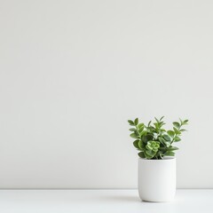 Indoor succulent arrangement on minimalist table
