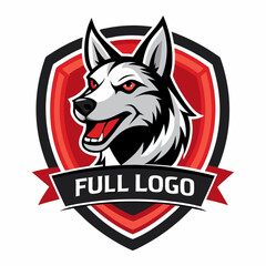 Naklejka premium Dog logo