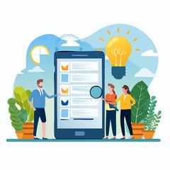 Sentiment analysis on customer feedback, brand reputation or positive review, social voice, rating or opinion report, reaction or survey concept, business people analyze social sentiment dashboar