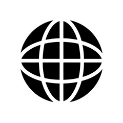 Globe Icon Vector with Flat Clean Isolated Look