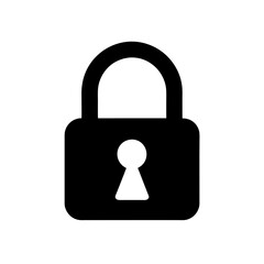 Lock Icon Vector with Flat Clean Isolated Design