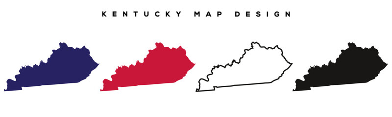 Kentucky State Map – Vintage Style Illustration with Labeled Cities and Borders