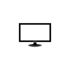 TV, modern flat screen lcd, led, vector icon. TV led, modern television isolated on white background. Vector linear sign, symbol. Plasma tv vector icon. TV icon.
