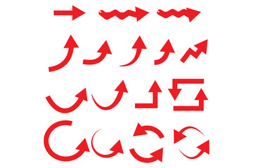 Curved arrow icons. curved arrows set. arrow symbol collection.