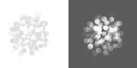 Abstract shadow png,  bokeh isolated on transparent background,  Seamless abstract white bokeh line blur background texture overlay. Light silver grey diffuse glowing object