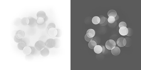 Abstract shadow png,  bokeh isolated on transparent background,  Seamless abstract white bokeh line blur background texture overlay. Light silver grey diffuse glowing object