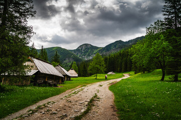 Shepherd's hut in Jaworzynka meadow in Tatra Mountains, Landscape Photography
