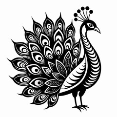 peacock feather isolated on white