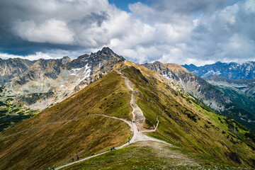 View from the Kasprowy Wierch on the High Tatras