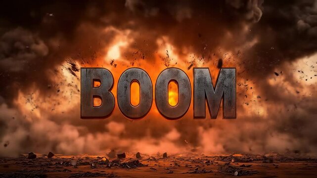 BOOM" in fire