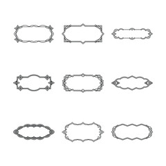Collection of Nine Unique Decorative Frames with Intricate Geometric Designs and Clean Lines
