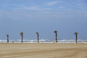 The view of Sottomarina beach, Venice, Italy      