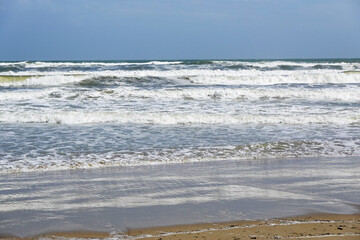 The view of Sottomarina beach, Venice, Italy      