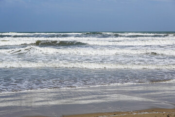 The view of Sottomarina beach, Venice, Italy      